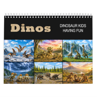 Dinos – Dinosaur Kids Having Fun Calendar