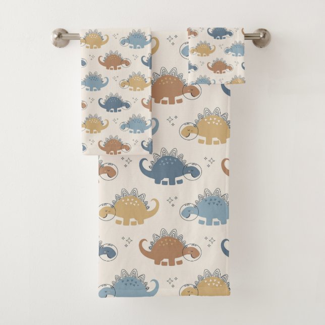 Dinos From Outer Space Bath Towel Set (Insitu)
