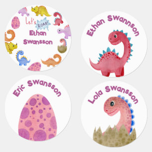 Dinos let's roar kids clothing label