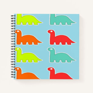 Dinos on blue notebook