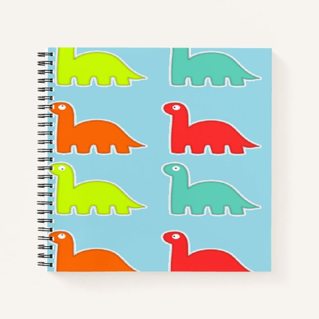 Dinos on blue notebook (Front)