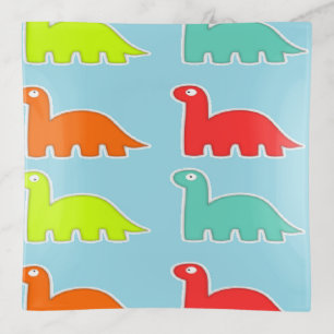 Dinos on blue trinket tray