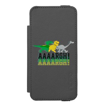 Dinos Say Aaaargh Iphone Se/5/5s Wallet Case by gooddinosaur at Zazzle