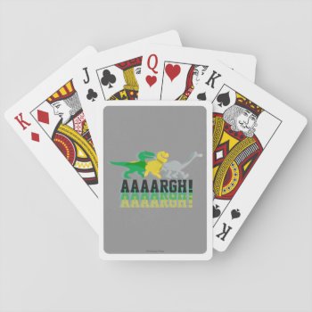 Dinos Say Aaaargh Playing Cards by gooddinosaur at Zazzle
