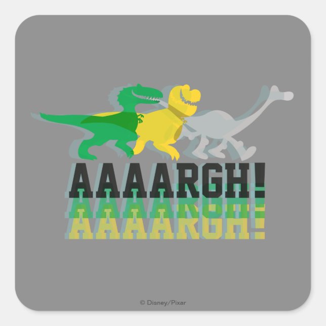 Dinos Say AAAARGH Square Sticker (Front)