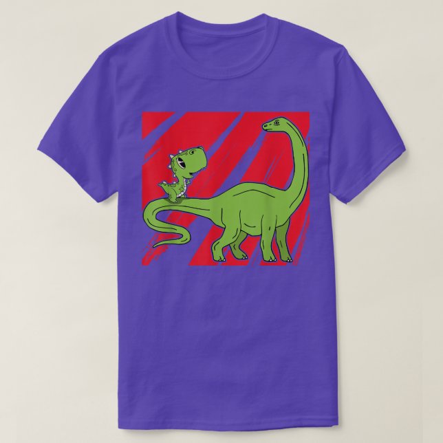 Dinosar Dad Baby Fathers Day Cool Papa Daddy Pop H T-Shirt (Design Front)
