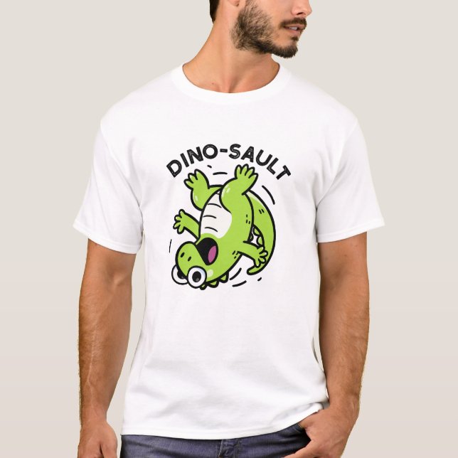 Dinosault Funny Dinosaur Pun  T-Shirt (Front)