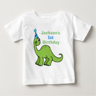 Dinosaur 1st Birthday Cute Personalized Baby T-Shirt