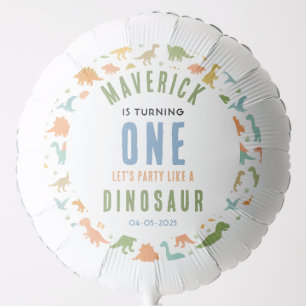 Dinosaur 1st Birthday Party Cute Prehistoric Balloon