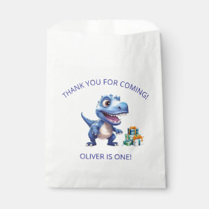 Dinosaur 1st Birthday Personalised Favor Bag Boy