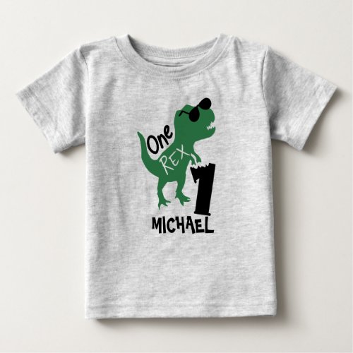 Dinosaur 1st Birthday Personalized T_Shirt