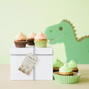 Dinosaur 1st Birthday Thank You Favor Tags