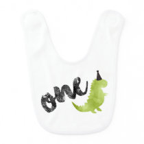 Dinosaur 1st Stomp and Chomp First Birthday Bib Dinosaur 1st Stomp and Chomp First Birthday Bib