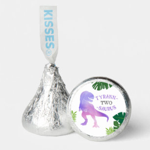 Dinosaur 2nd Birthday Purple Tyrannosaurus Rex Hershey®'s Kisses®