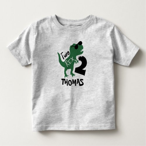 Dinosaur 2nd Birthday T_Shirt  Two Rex T_Shirt