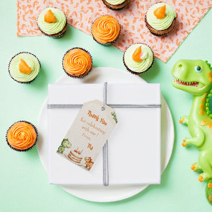 Dinosaur 2nd Birthday Thank You Favor Tags 
