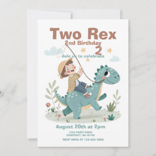 Dinosaur 2nd Invitation