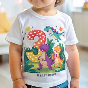 Dinosaur 3rd Birthday Baby T-Shirt