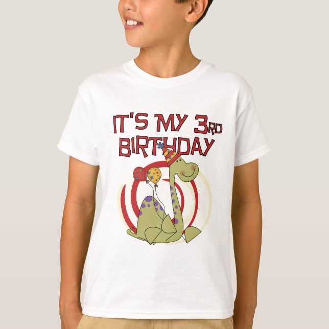 Dinosaur 3rd Birthday Tshirts and Gifts (Front)