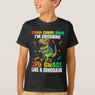 Dinosaur 3rd Grade Back to School First Day of Sch T-Shirt