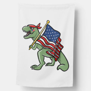 Dinosaur 4th of July American Flag Patriotic  