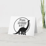 Dinosaur 50th Birthday Card for Brother<br><div class="desc">Simple,  unique,  cool black dinosaur silhouette in combination with greeting message. Unique,  modern ,  novelty,  funny 50th birthday greeting card. 
All graphic elements are free for change - you can easily choose different year or different person!</div>