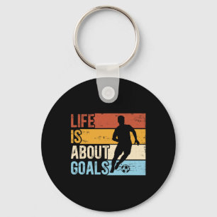 Dinosaur 5 Years Soccer 5th Birthday  Keychain