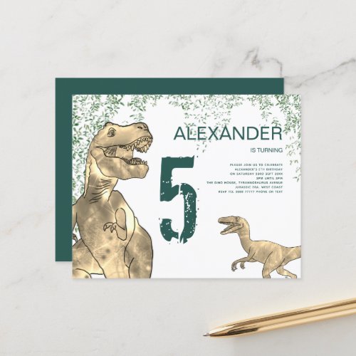 Dinosaur 5th Birthday Party budget