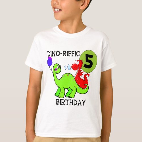 Dinosaur 5th Birthday T_shirts and Gifts