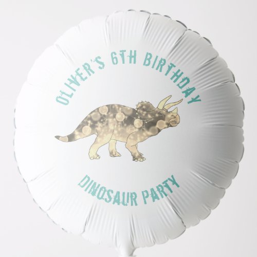 Dinosaur 6th Birthday Party Triceratops Balloon