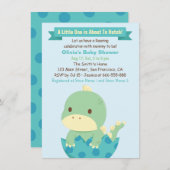 Dinosaur About to Hatch Baby Shower Invitations (Front/Back)