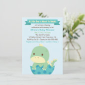 Dinosaur About to Hatch Baby Shower Invitations (Standing Front)