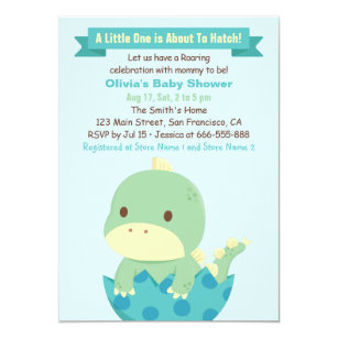 Dinosaur Baby Shower Invitation Wording 6