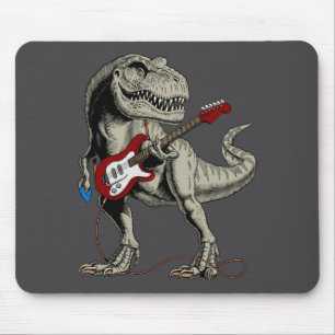 Dinosaur Acoustic Electric B Guitar Player Mouse Pad