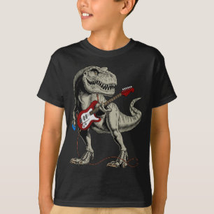 Dinosaur Acoustic Electric B Guitar Player  T-Shirt