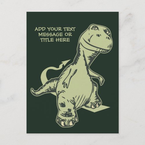 Dinosaur Add Your Text Postcard