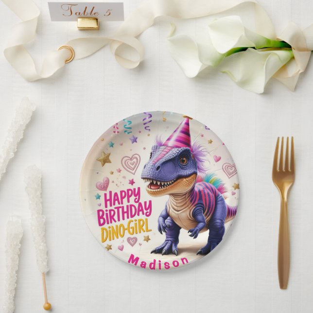 Dinosaur Adventure Happy Birthday Paper Plates (Wedding)