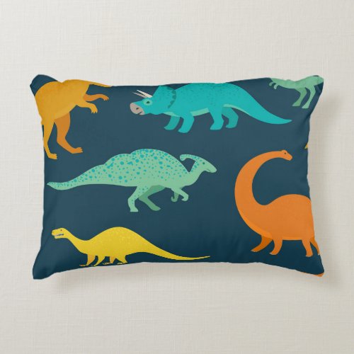 Dinosaur Adventure Kids Nursery Wallpaper Accent Pillow