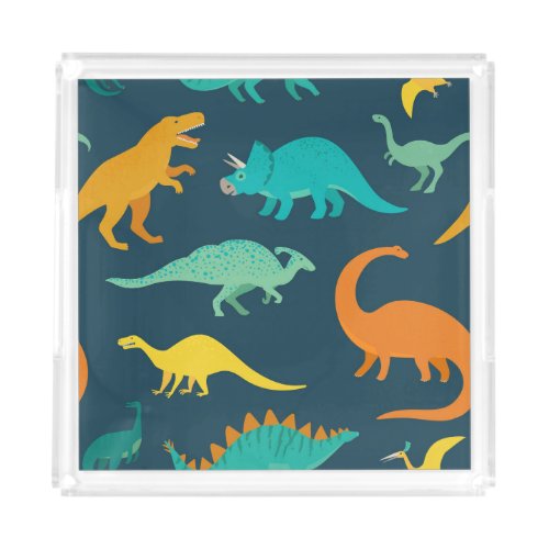 Dinosaur Adventure Kids Nursery Wallpaper Acrylic Tray