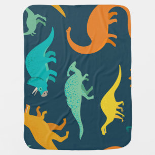 Dinosaur Adventure: Kids' Nursery Wallpaper Baby Blanket