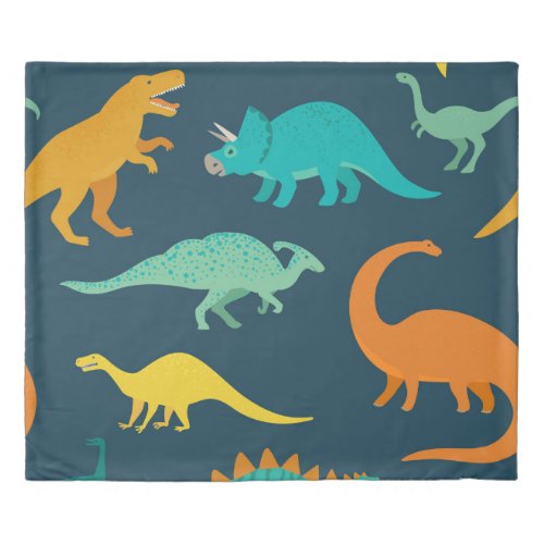 Dinosaur Adventure Kids Nursery Wallpaper Duvet Cover