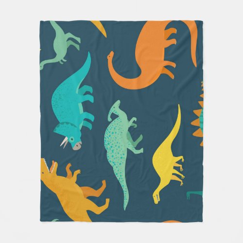 Dinosaur Adventure Kids Nursery Wallpaper Fleece Blanket