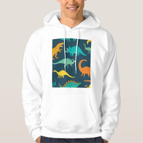 Dinosaur Adventure Kids Nursery Wallpaper Hoodie