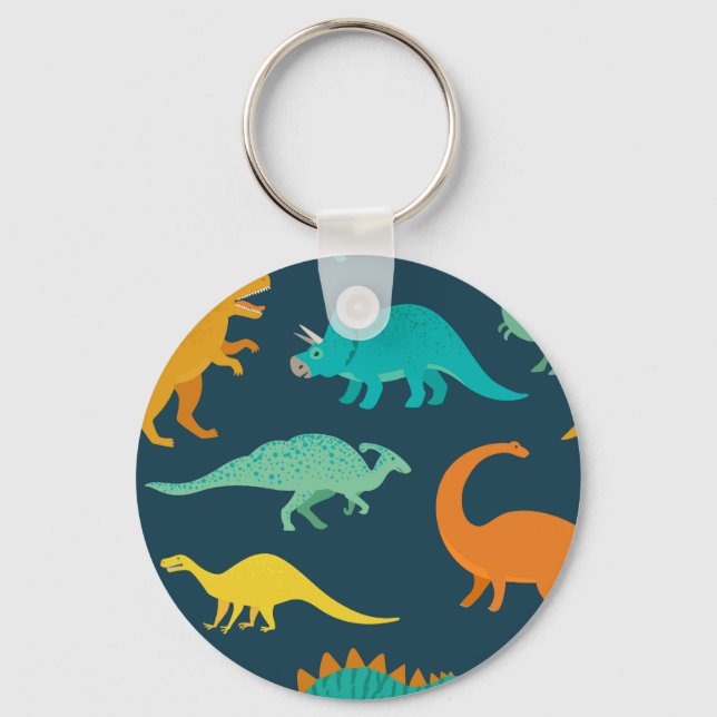 Dinosaur Adventure: Kids' Nursery Wallpaper Keychain (Front)