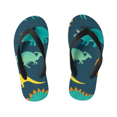 Dinosaur Adventure Kids Nursery Wallpaper Kids Flip Flops