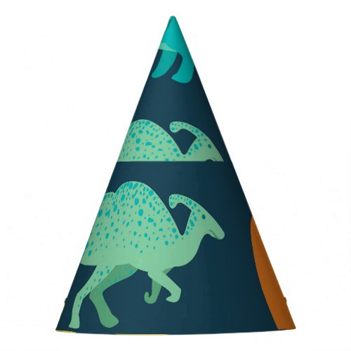 Dinosaur Adventure Kids Nursery Wallpaper Party Hat