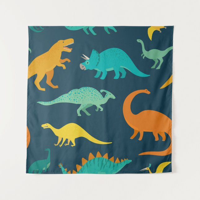 Dinosaur Adventure: Kids' Nursery Wallpaper Tapestry (Front)