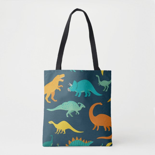 Dinosaur Adventure: Kids' Nursery Wallpaper Tote Bag (Front)
