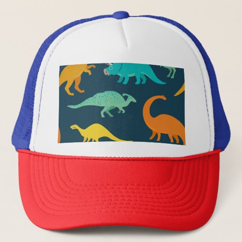 Dinosaur Adventure Kids Nursery Wallpaper Trucker Hat