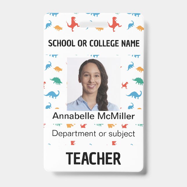 Dinosaur Adventure Teacher Badge (Front)